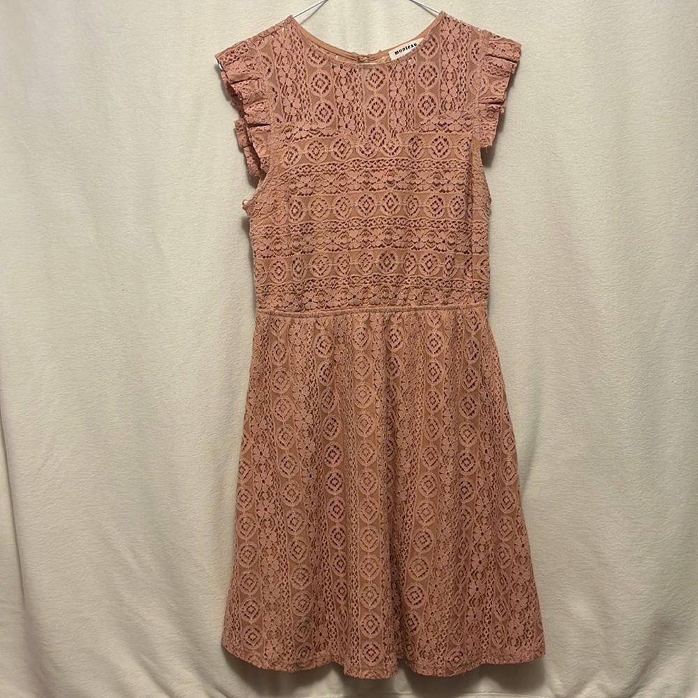 Pink blush lace dress